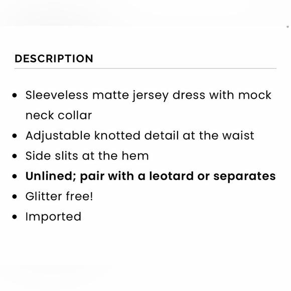 Black Sleeveless Dance Costume - Picture 2 of 4